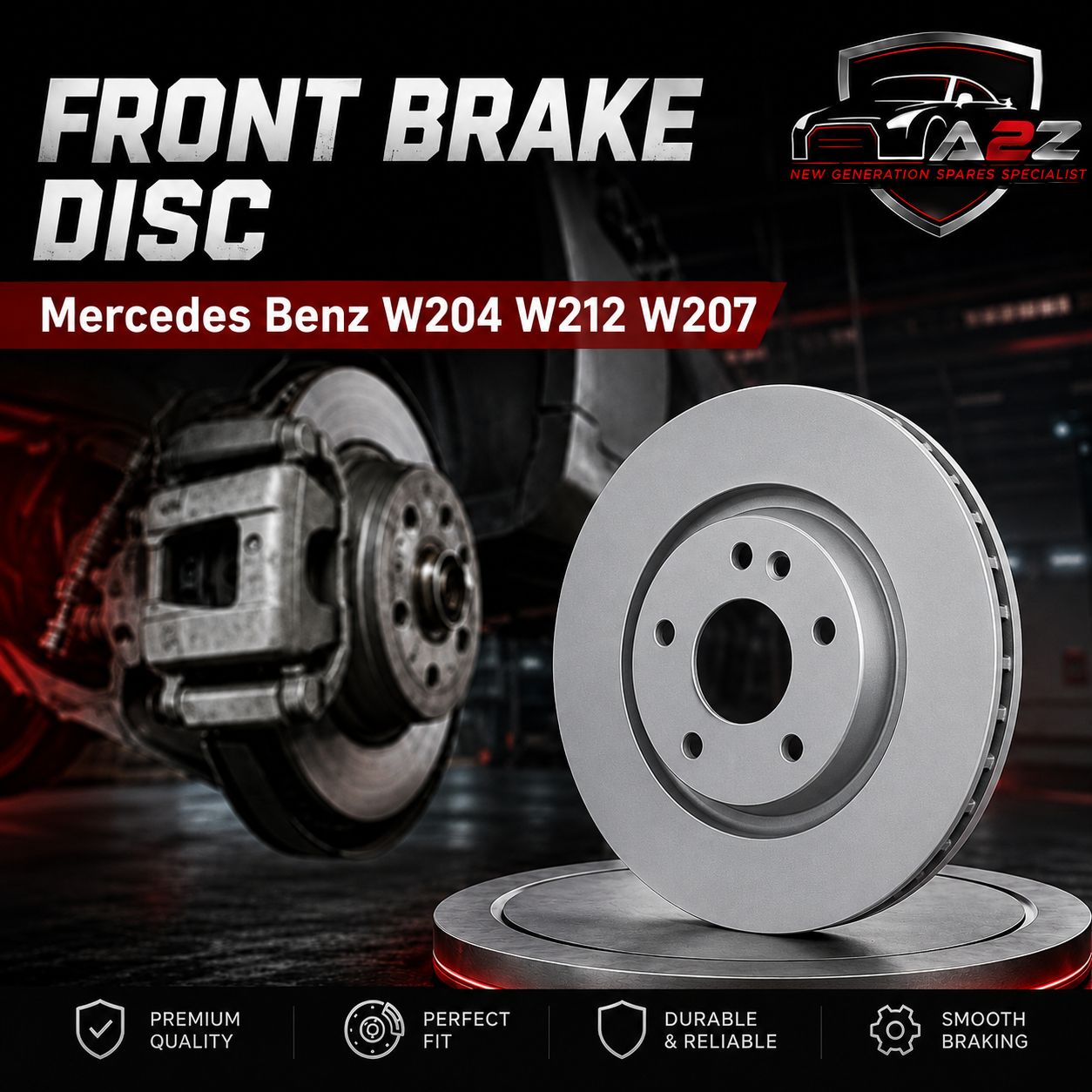 Front Brake Disc 2044210712 Compatible With Mercedes Benz W204 W212 W207