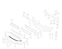 Front Bumper Chrome 5117250789 Compatible With MINI (F55) | MINI / COOPER  MINI (F56) | MINI / COOPER Tag No.92