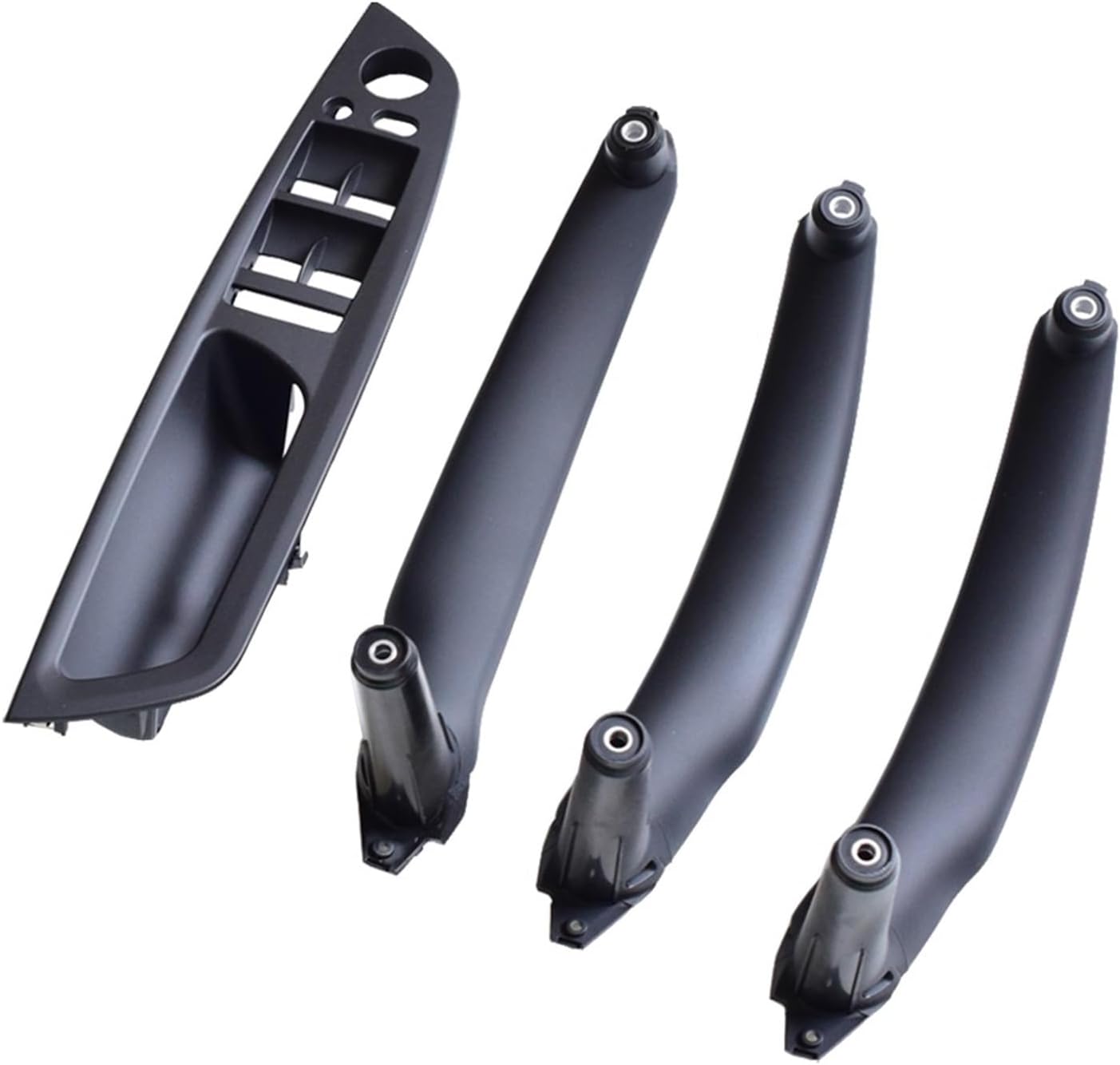 Inner Door Pull Handle 4pcs Set Black 51416975792 Left 51416969401 Right 51416969402 Compatible With BMW X5 X6 E70 E71 E72