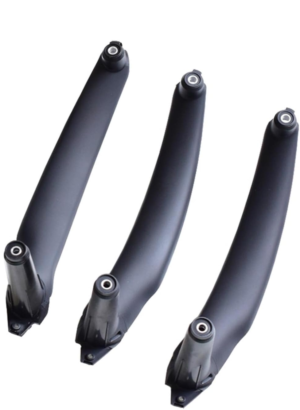 Inner Door Pull Handle 3pcs Set Black Left 51416969401 Right 51416969402 Compatible With BMW X5 X6 E70 E71 E72