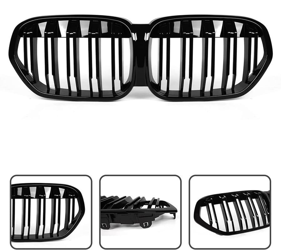 Front Bumper Grill Compatible With Bmw X1 F48 Lci 2019-2023 Front Bumper Grill Glossy Black F48 Grill Glossy Black Lci