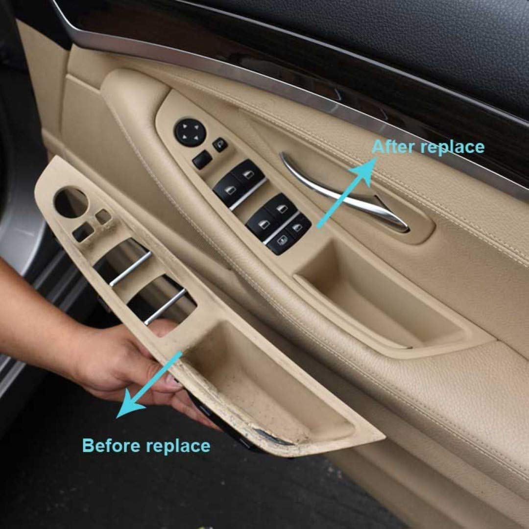 Door Handle Compatible with BMW 5 Series Door Handle 5 Series F10 2010-2017 Pull Black