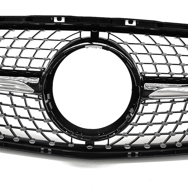 Front Bumper Grill Compatible With Mercedes Gla W156 X156 2014-2016 Front Bumper Panamericana Grill W156 Grill Diamond Silver
