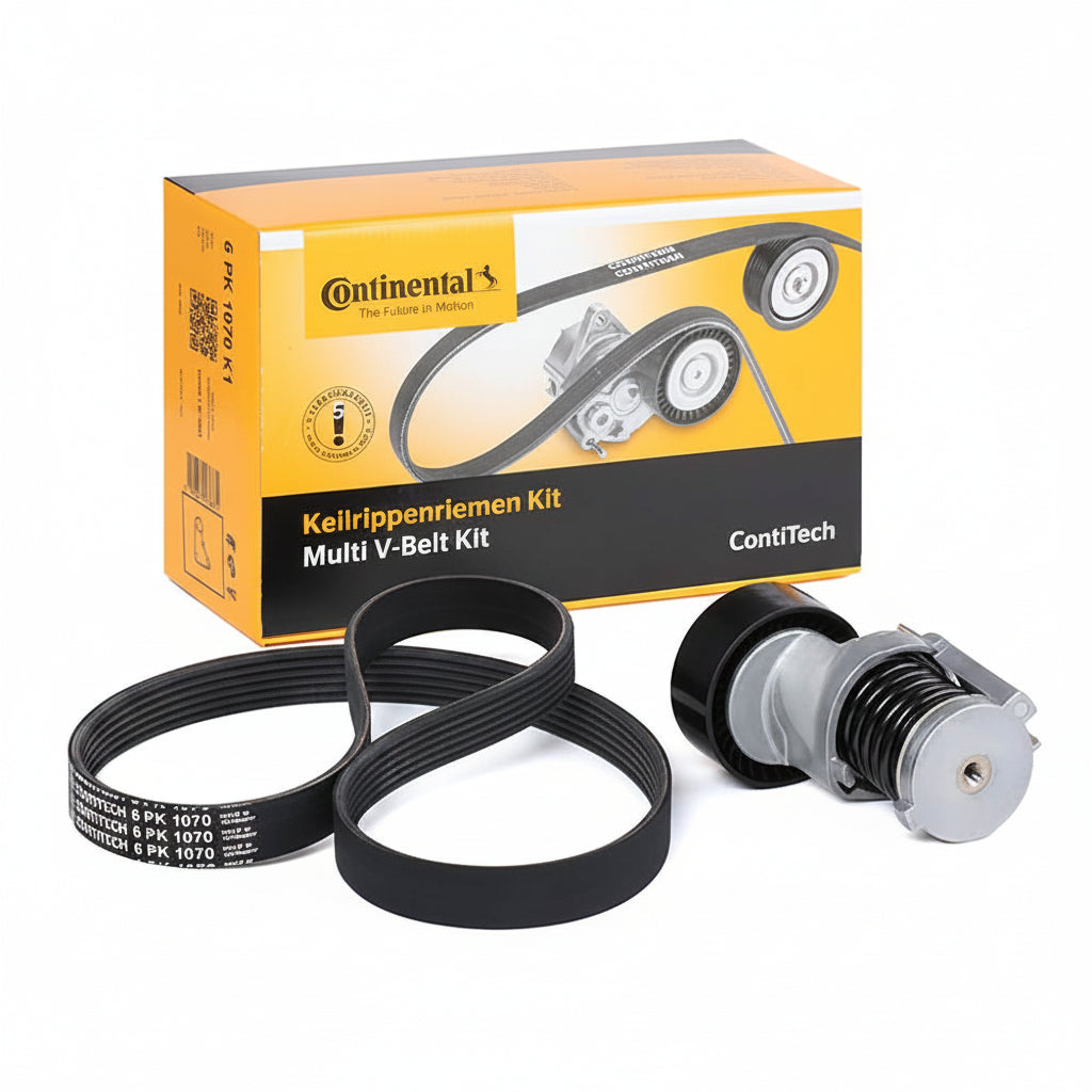 Multi Rib Belt Kit 6PK1070K1 Compatible With SKODA FABIA II (542) OCTAVIA II (1Z3) | LAURA SUPERB II (3T4) YETI (5L) (CONTINENTAL)