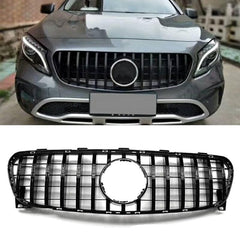 Front Bumper Grill Compatible With Mercedes Gla W156 X156 2017-2020 Front Bumper Panamericana Grill W156 Grill Gtr Black Lci