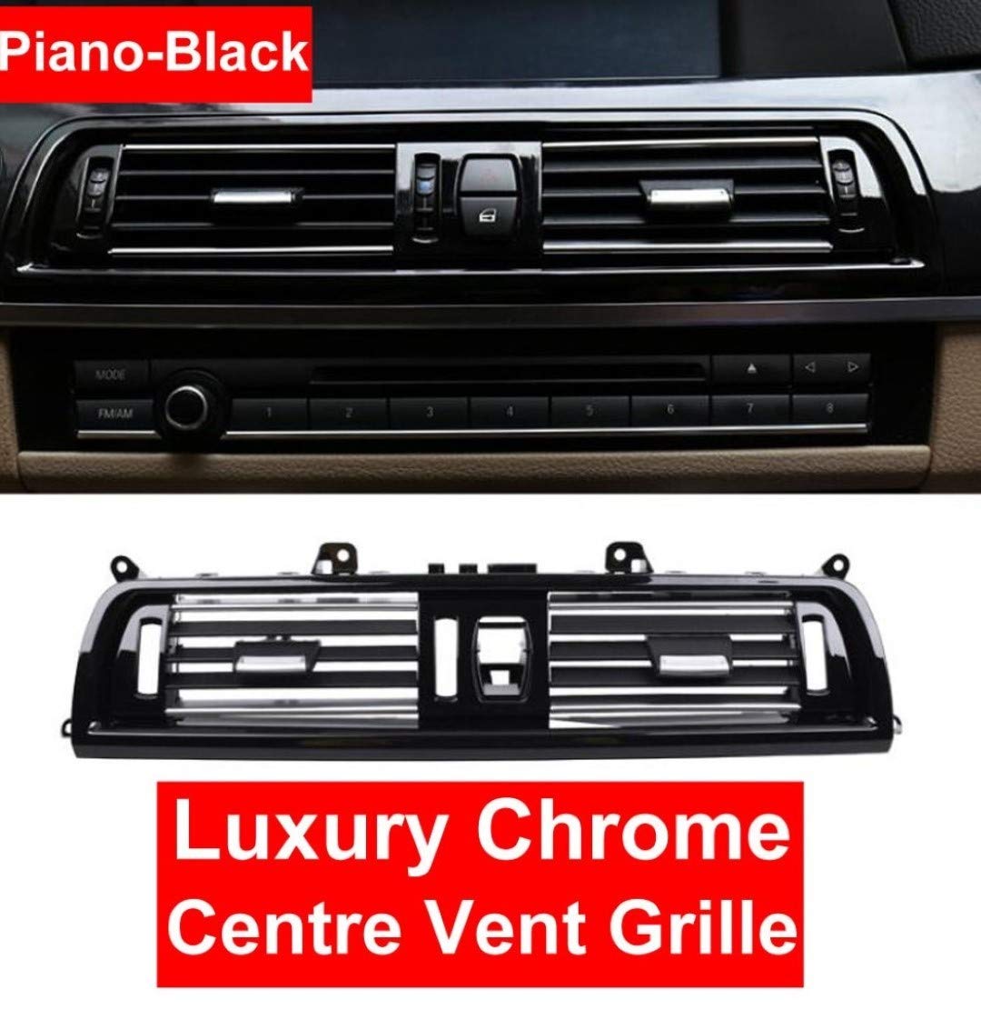 Ac Vent Compatible With Bmw 5 Series F10 2010-2017 6 Series F12 2012-2016 Ac Vent Ac Grill Glossy Black Front Set 64229166885 6422916688 64229166 888