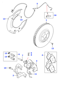 Brake Pad Wear Sensor T4N16082 & T2H2092 Compatible With JAGUAR XE (X760)