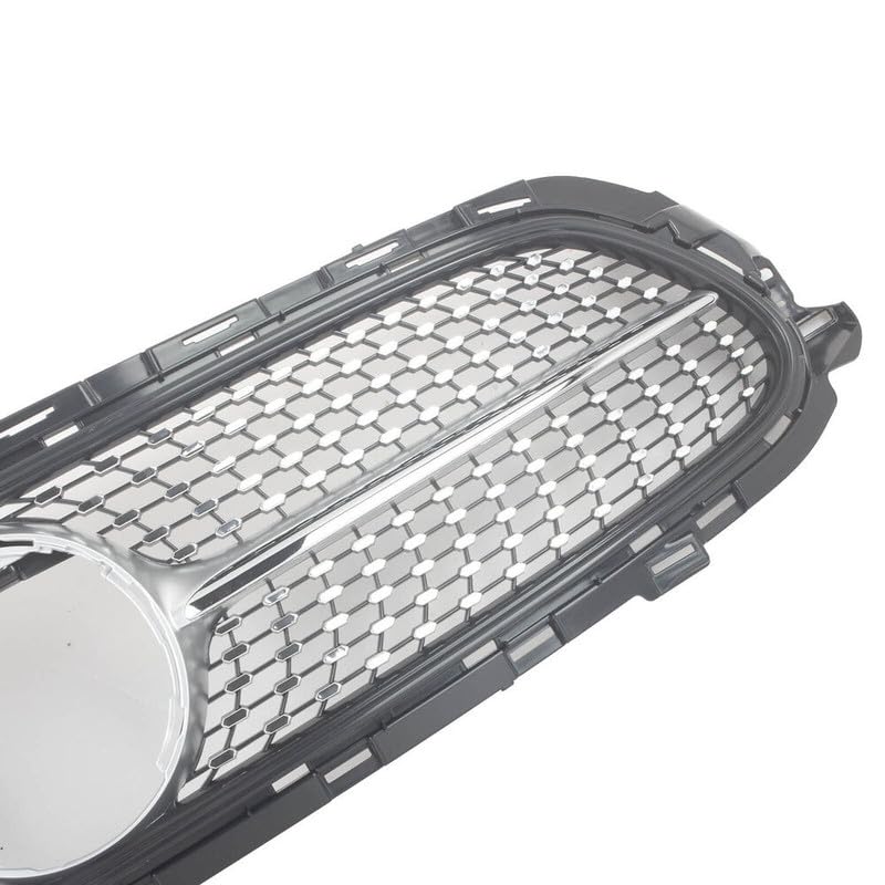 Bumper Grill Compatible With Mercedes Benz E Class W213 Lci 2021-2023 Front Bumper Grill Panamericana Gt Sports W213 Grill Diamond Silver Lci Amg Sports