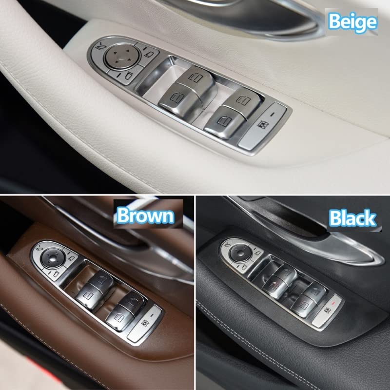 Window Switch Main Compatible With Mercedes C Class Window Switch Main C Class W205 2016 Glc W253 2016 E Class W213 2018 Brown