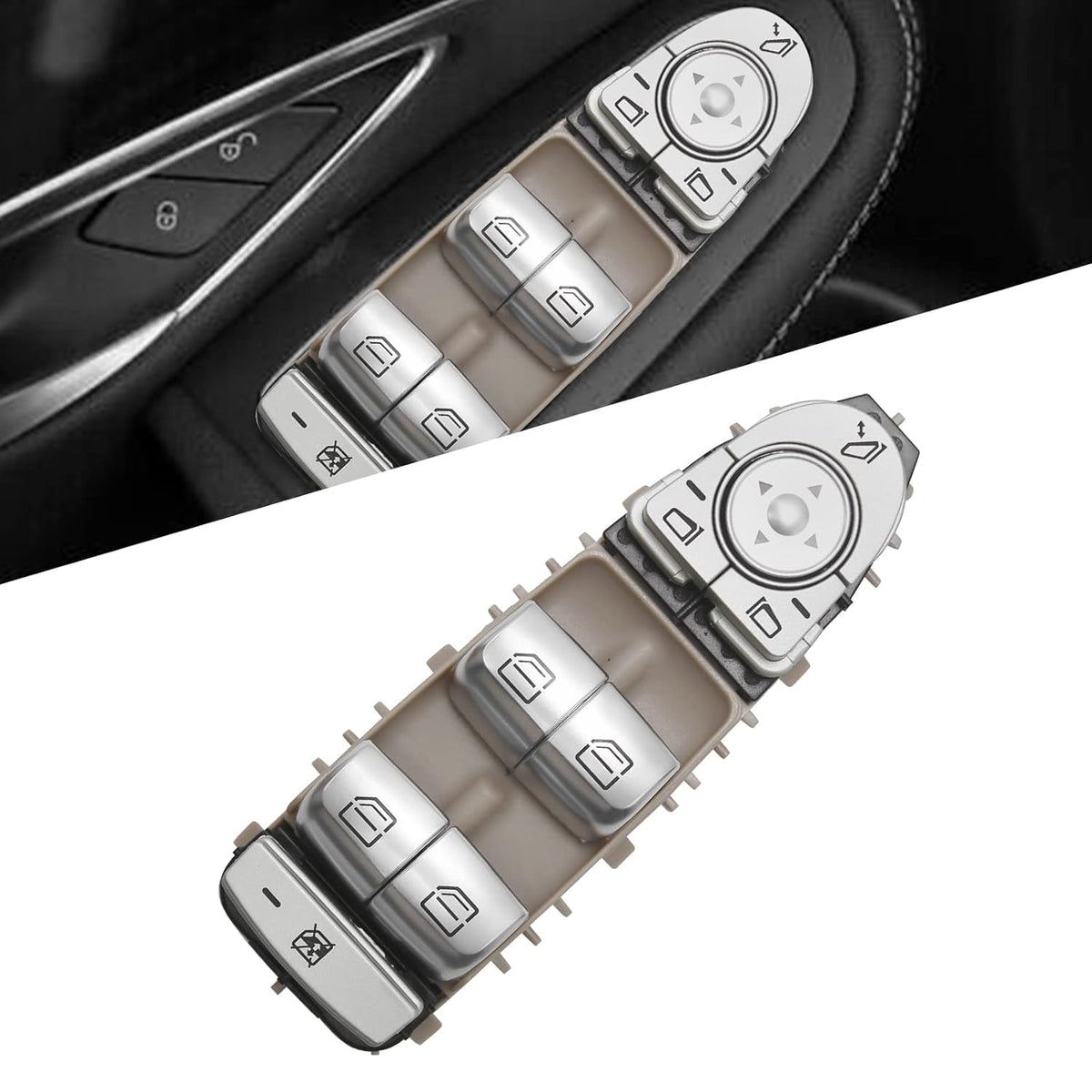 MERCEDES Benz S-CLASS W222 P.W Biege Switch 3-pin 2059056811 2057200648 2229056800 Tag-SW-07