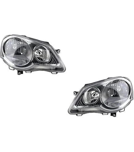 Head Light Set Left 6Q1941007 & Right 6Q1941008 Compatible With Volkswagen Polo (20050