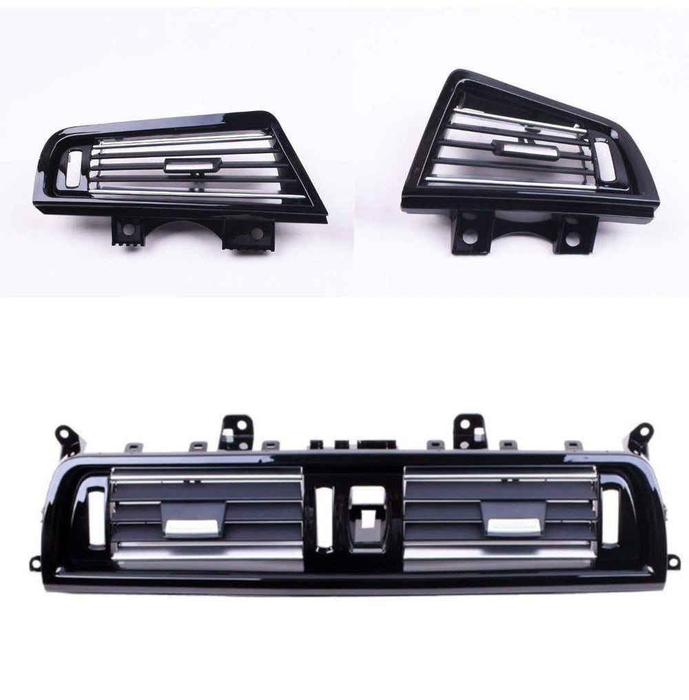 Ac Vent Compatible With Bmw 5 Series F10 2010-2017 6 Series F12 2012-2016 Ac Vent Ac Grill Glossy Black Front Set 64229166885 6422916688 64229166 888