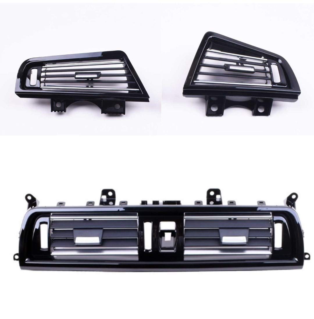 Ac Vent Compatible With Bmw 5 Series F10 2010-2017 6 Series F12 2012-2016 Ac Vent Ac Grill Glossy Black Front Set 64229166885 6422916688 64229166 888