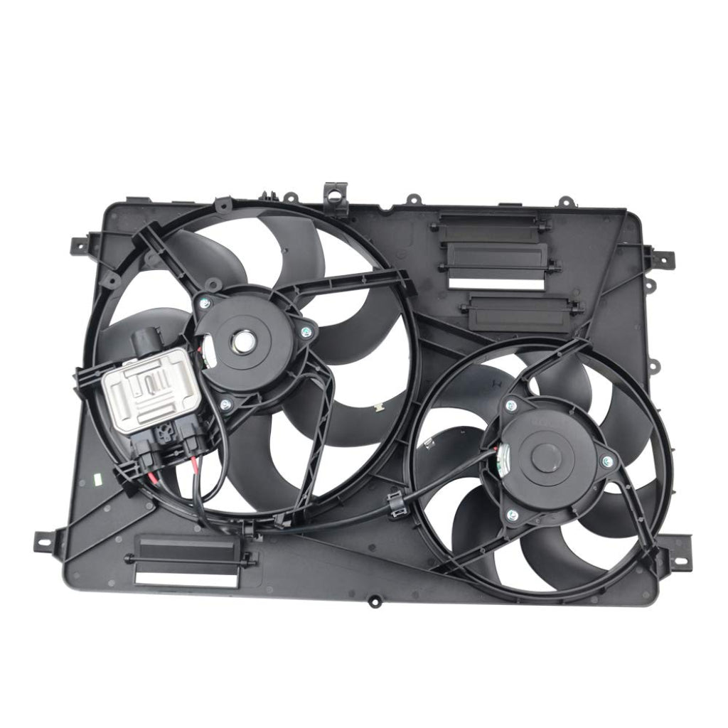 Radiator Fan Assembly LR044833 LR100366 Compatible With Land Rover Discovery Sport  (L550) & Land Rover Range Rover Evoque  (L538)