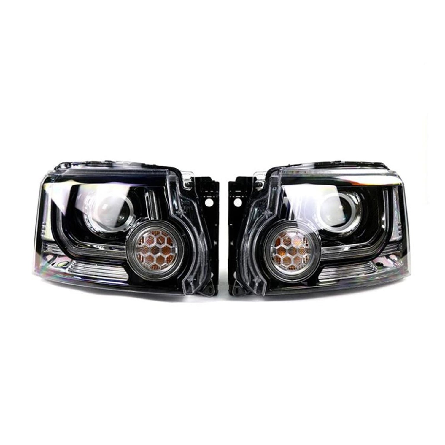 Front Head Lamp Assembly (9 Pins) Left LR052378 & Right LR052387 Compatible With Land Rover Discovery 4 L319 2013-14