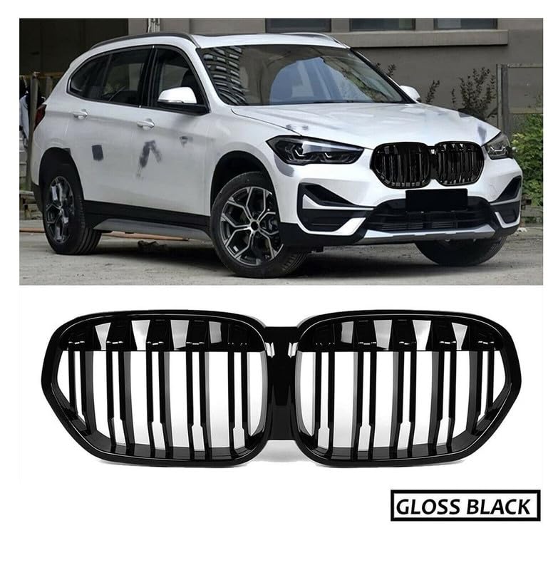 Front Bumper Grill Compatible With Bmw X1 F48 Lci 2019-2023 Front Bumper Grill Glossy Black F48 Grill Glossy Black Lci
