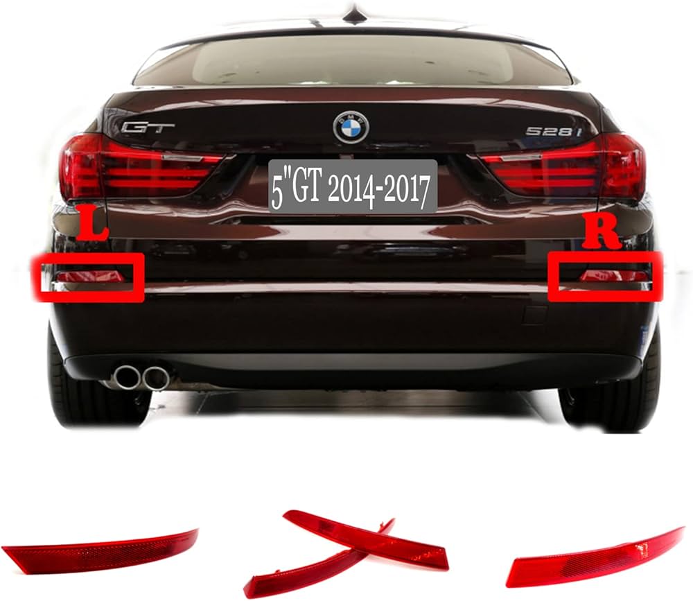 Rear Bumper Reflector Compatible With BMW 5 Series GT 07 Rear Bumper Reflector Left 63147318557 & Right 63147318558 Tag-RB-52