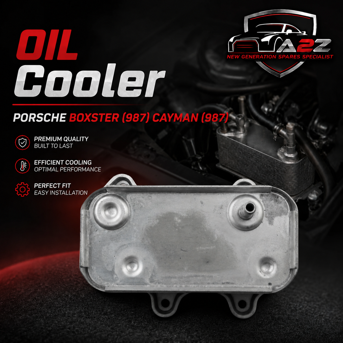 Oil Cooler 98710702501 99610702507 Compatible With PORSCHE BOXSTER (987) CAYMAN (987)