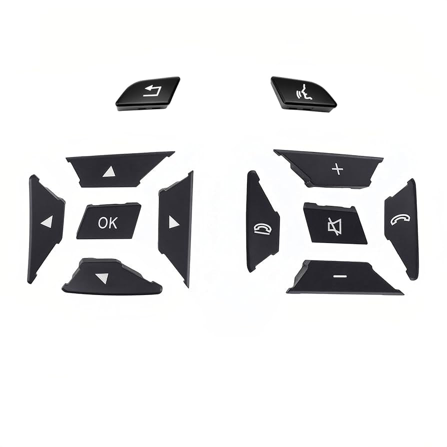 Moka-Square Steering Wheel Switch Control Buttons 2185400162-8495 & 2185400262-8495 Compatible with MERCEDES BENZ C-CLASS W204 & E-CLASS W212 & CLS C218
