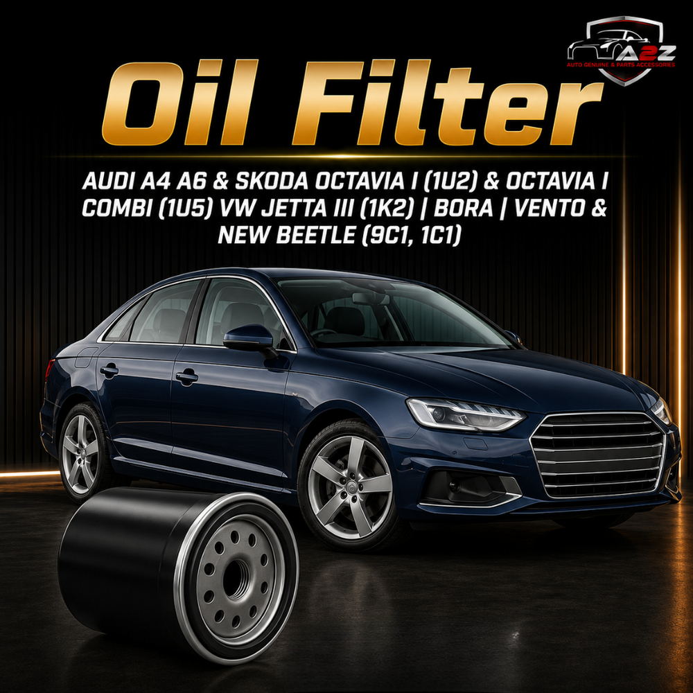 Oil Filter 6Q0201051C Compatible with AUDI A4 A6 & SKODA OCTAVIA I (1U2) & OCTAVIA I Combi (1U5) VW JETTA III (1K2) | BORA | VENTO & NEW BEETLE (9C1, 1C1)