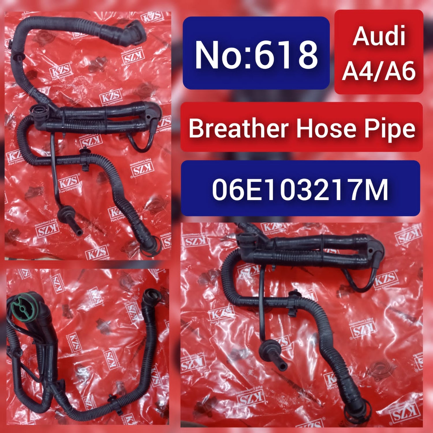 Breather Hose Pipe 06E103217M  Compatible with AUDI A4 A6 Tag-H-618