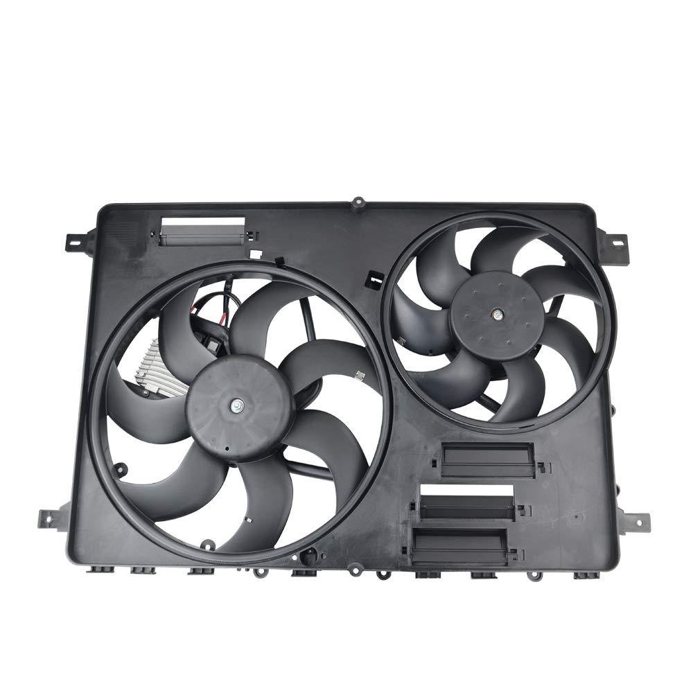 Radiator Fan Assembly LR044833 LR100366 Compatible With Land Rover Discovery Sport  (L550) & Land Rover Range Rover Evoque  (L538)