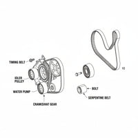 Multi Rib Belt Kit 7PK1196 7PK1196K1 Compatible With MERCEDES-BENZ C-CLASS (W205) E-CLASS (W213) GLC (X253) (CONTINENTAL)