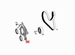 Multi Rib Belt Kit 7PK1196 7PK1196K1 Compatible With MERCEDES-BENZ C-CLASS (W205) E-CLASS (W213) GLC (X253) (CONTINENTAL)