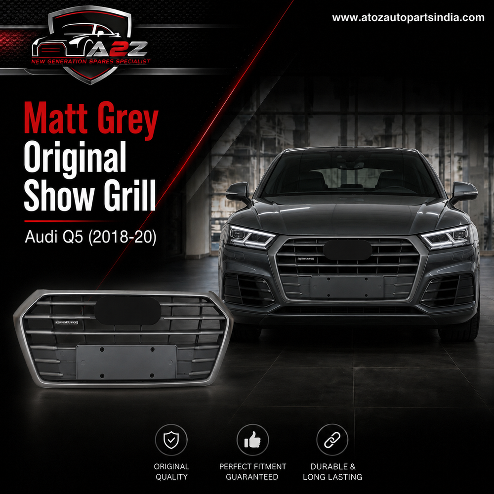 Matt Grey Original Show Grill Compatible With Audi = Q5 (2018-20) Tag No.151