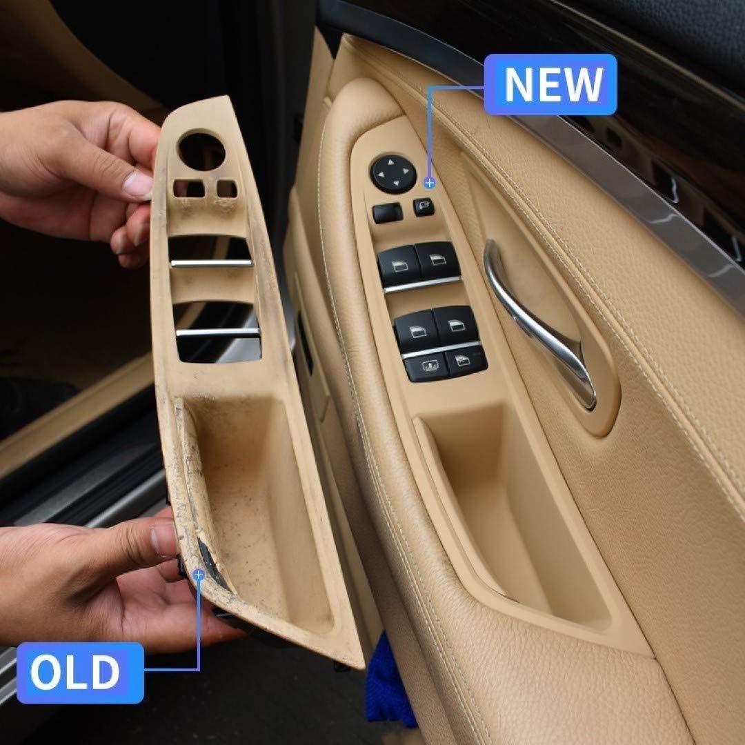 Door Handle Compatible with BMW 5 Series Door Handle 5 Series F10 2010-2017 Pull Black
