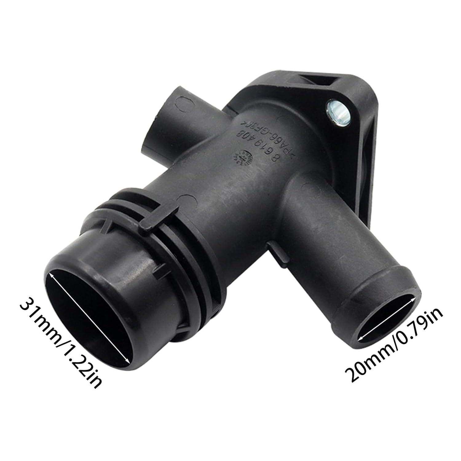 Engine Water Pipe Coolant Hose Connector 11118619408 8619408 Compatible With BMW & 7 (G11, G12) & X4 (G02, F98) Tag No.105