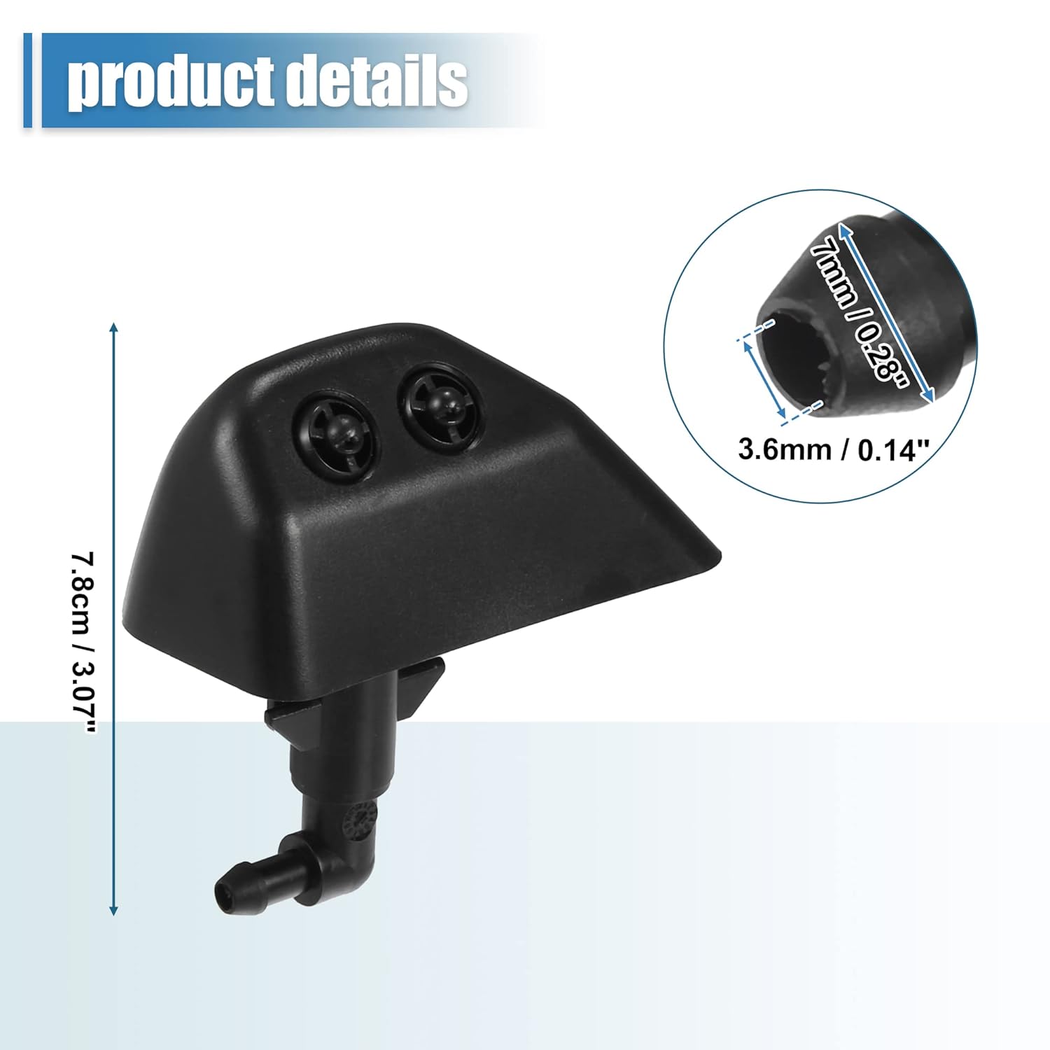Headlight Washer Nozzle Compatible With LAND ROVER FREELANDER 2 L359 | LR2 Headlight Washer Nozzle Left LR003851 & Right LR003850