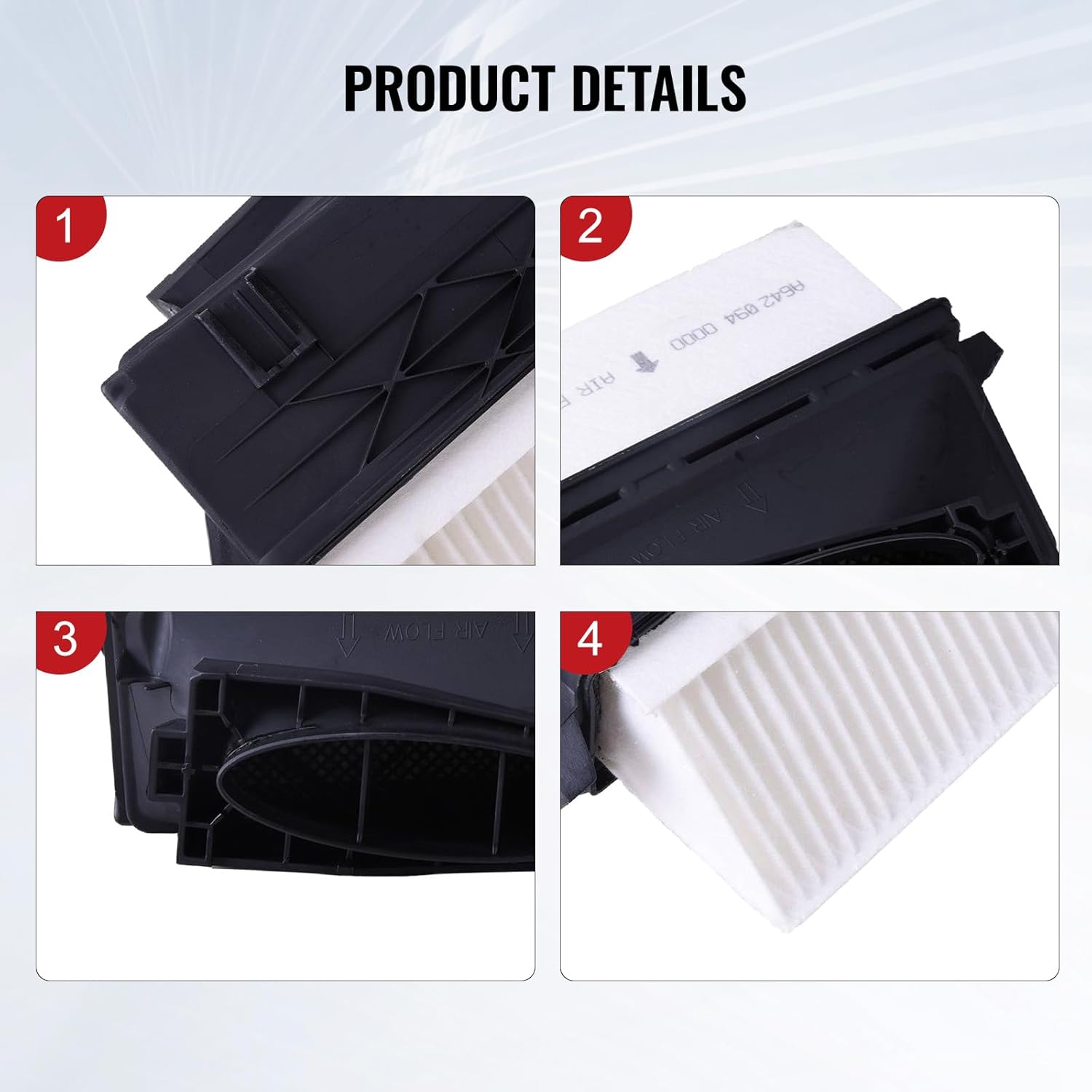 Air Filter  E1328L-2 & 6420940000 & LX3885/S Compatible With MERCEDES-BENZ E-CLASS (W212) & E-CLASS (W213) & GL-CLASS (X164) Tag 29