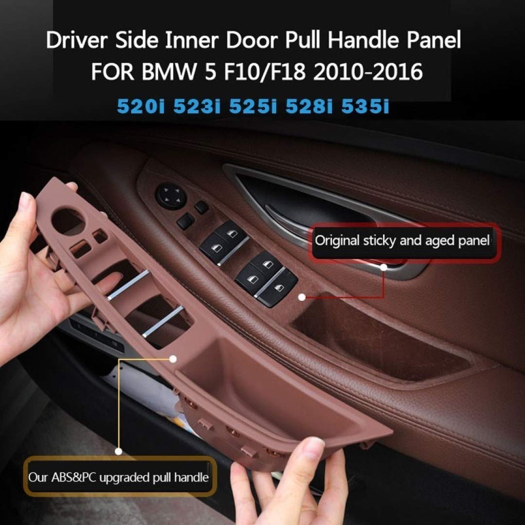 Door Handle Compatible with BMW 5 Series Door Handle 5 Series F10 2010-2017 Full Set Brown
