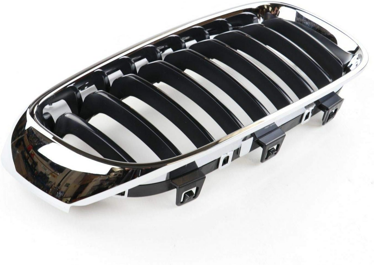 Outer Chrome Kidney Grill Set Left 51137294807 & Right 51137294808 Compatible With BMW 3 Series GT (F34) (2013-2016) Tag No.97