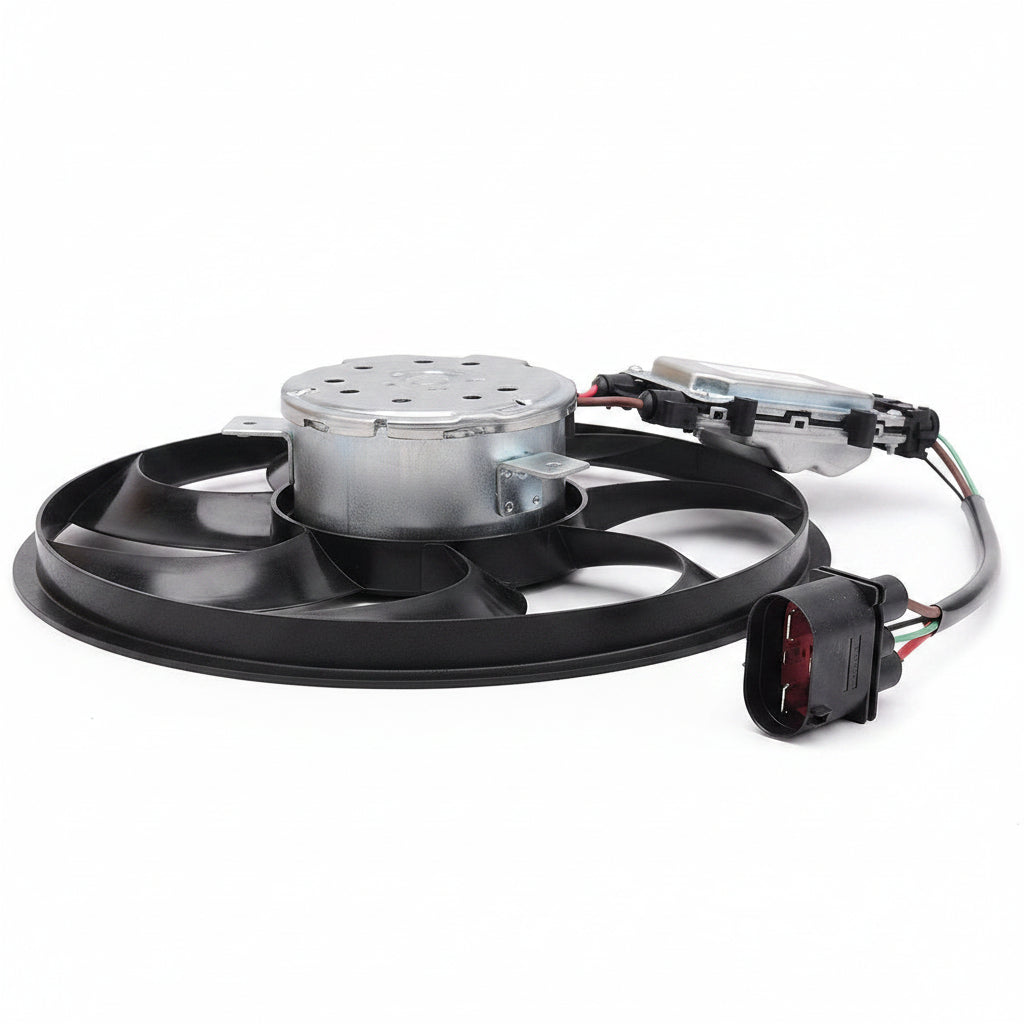 Engine Cooling Fan Motor Fan Assembly (Small) 7L0959455F Compatible With AUDI Q7 (4LB) & PORSCHE CAYENNE (9PA) & VW TOUAREG (7LA, 7L6, 7L7)