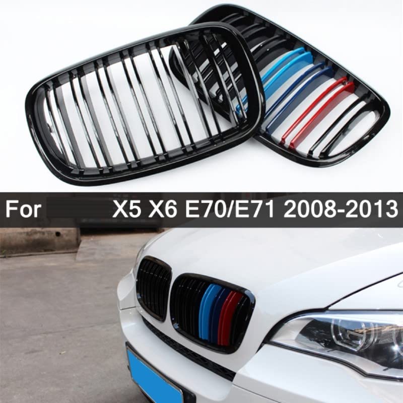 Front Bumper Grill Compatible With Bmw X5 E70 2006-2013 X6 E71 2007-2014 Front Bumper Grill M Colour