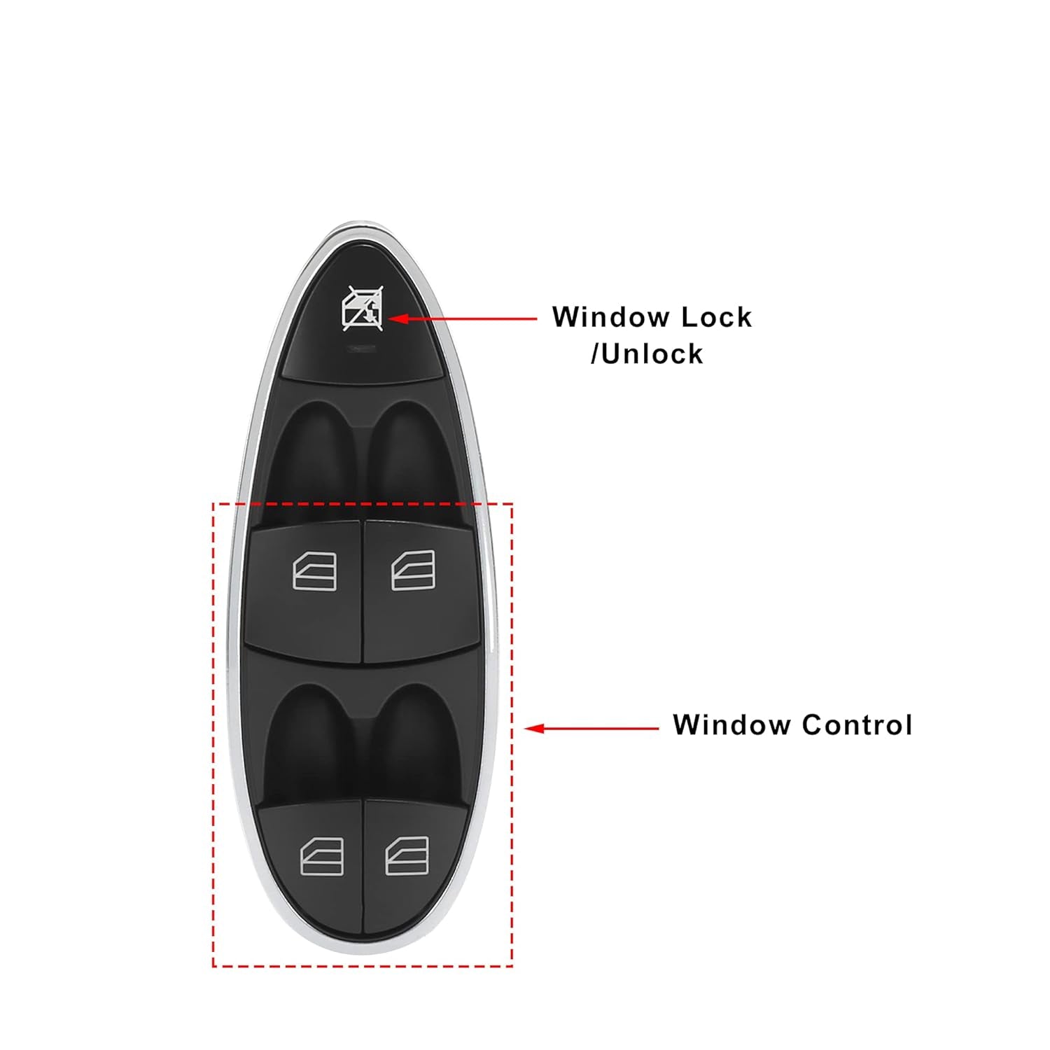 Enhance Your Window Control: Genuine Benz E-CLASS W211 3 Pin Window Switch Compatible with E-CLASS W211/219 Models 2118213679 2118213579  2118210058 2118219951 Tag-SW-23