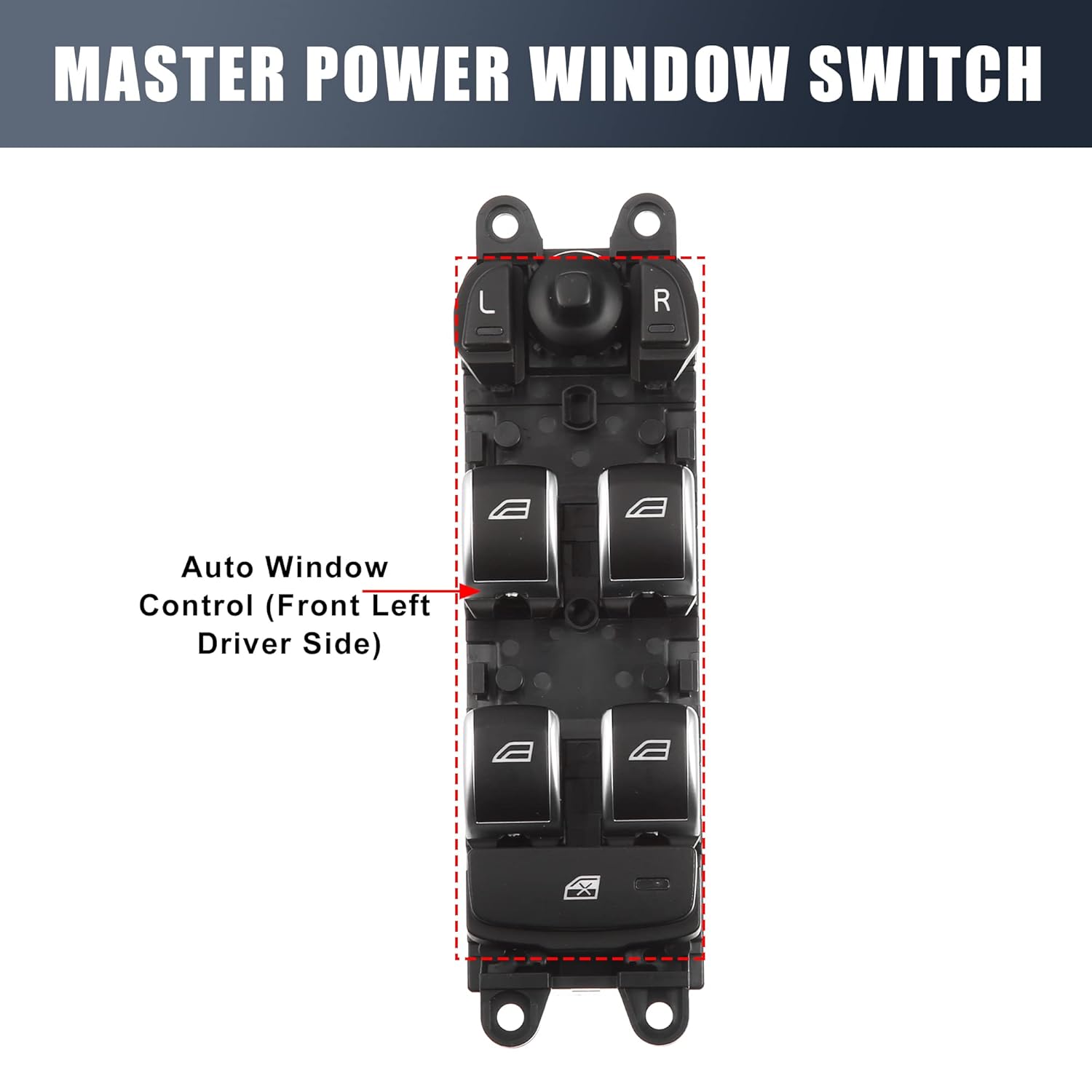 Master Power Window Switch Front Driver Side 31415675 Compatible With Volvo S60 XC60
