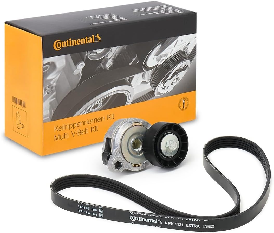 Multi Rib Belt Kit 5PK1121EXTRAK1 31401425 Compatible With VOLVO S60 II (134), XC60 I SUV (156) (CONTINENTAL)