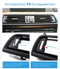 Ac Vent Compatible With Bmw 5 Series F10 2010-2017 6 Series F12 2012-2016 Ac Vent Ac Grill Chrome Black Centre 64229209136 64229197489