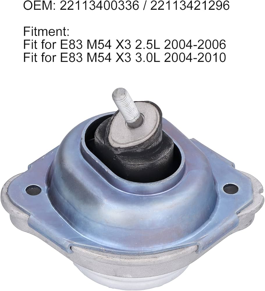 Engine Mount Set Right 22113400336 22113421296 Compatible With BMW X3 E83