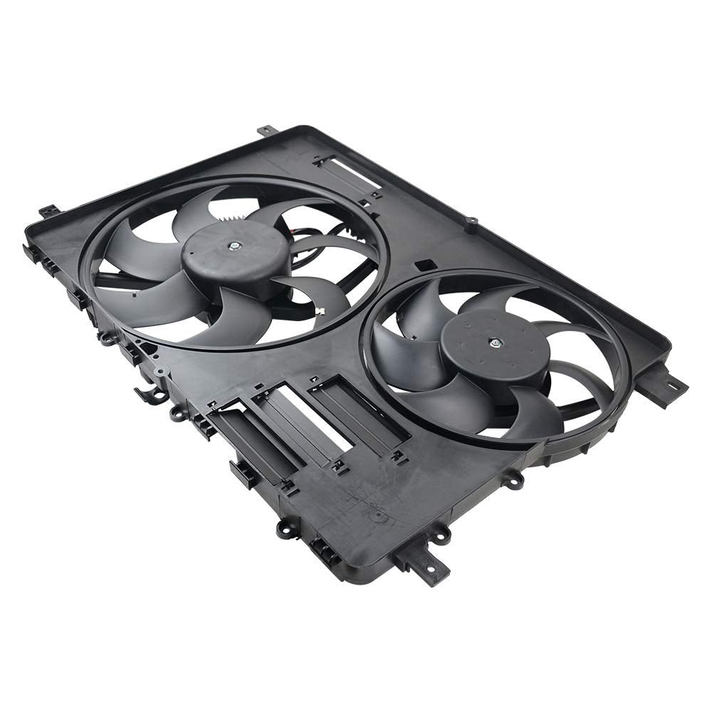 Radiator Fan Assembly LR044833 LR100366 Compatible With Land Rover Discovery Sport  (L550) & Land Rover Range Rover Evoque  (L538)
