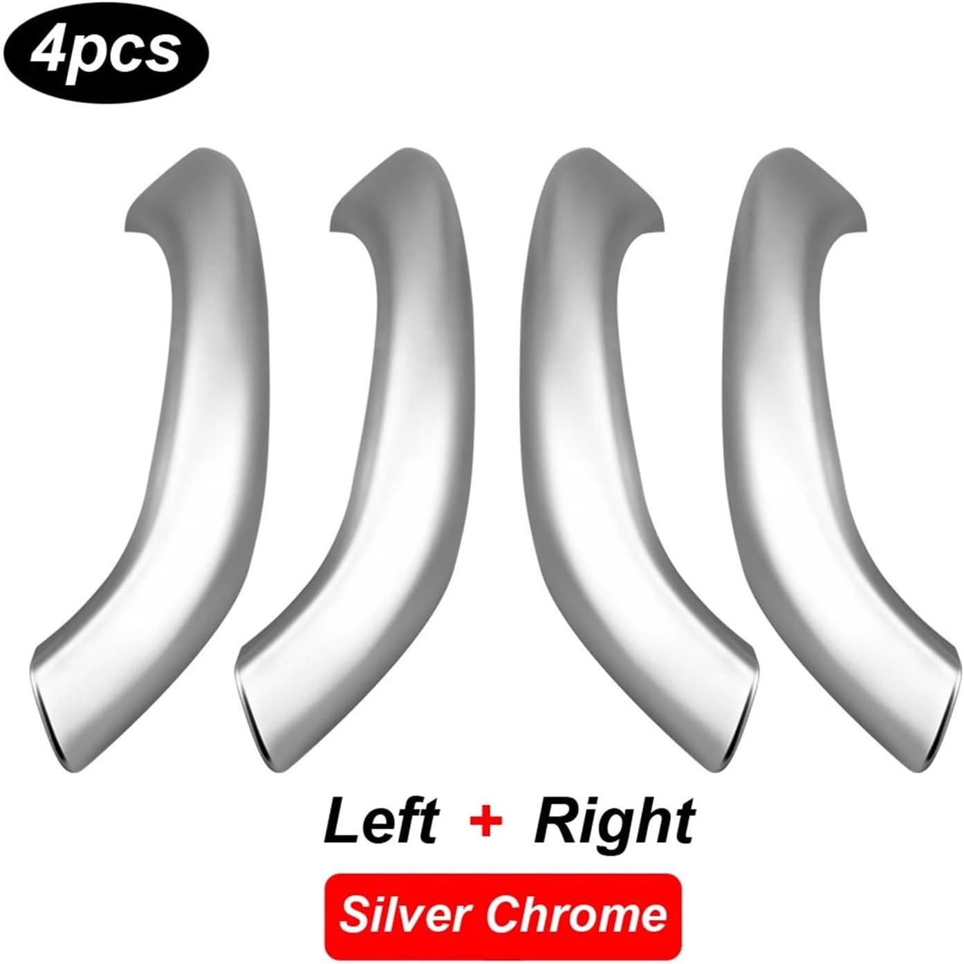 Interior Door Pull Handle Cover Set Chrome Silver Left 51417417513 Right 51417417514 Compatible With BMW X1 X2 F48 F49 F39