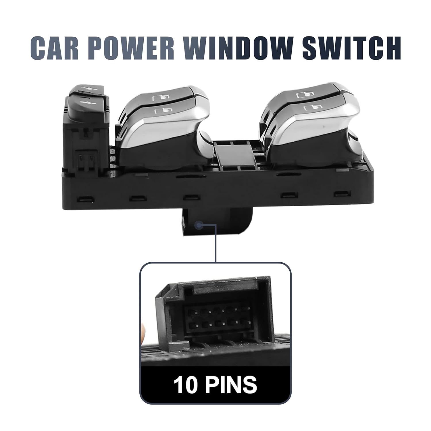 Power Window Switch 4G0959851 Compatible with Audi A6 (4G) (10 Pin) Tag No.10