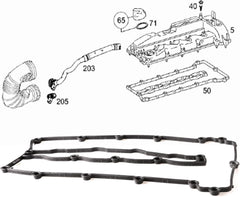 Tappet Cover Packing (Engine Valve Cover Gasket) 719.800 68089272AA Compatible With Mercedes-Benz C-CLASS (W204) CLS (C218) E-CLASS (W212) M-CLASS (W166)