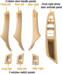 RHD Inner Door Pull Handle and Window Switch Panel Beige 51417225876 Left 51417225849 Right 51417225850 Left 51417225891 Right 51417225892 Compatible With BMW F10 F11 F18