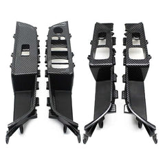 INNER DOOR PULL HANDLES ASSEMBLY AND WINDOWS SWITCH PANEL (Black Set Of 4) 51417466317 51417466310 51417466773 51417466774 Compatible With BMW 6 Series GT G32