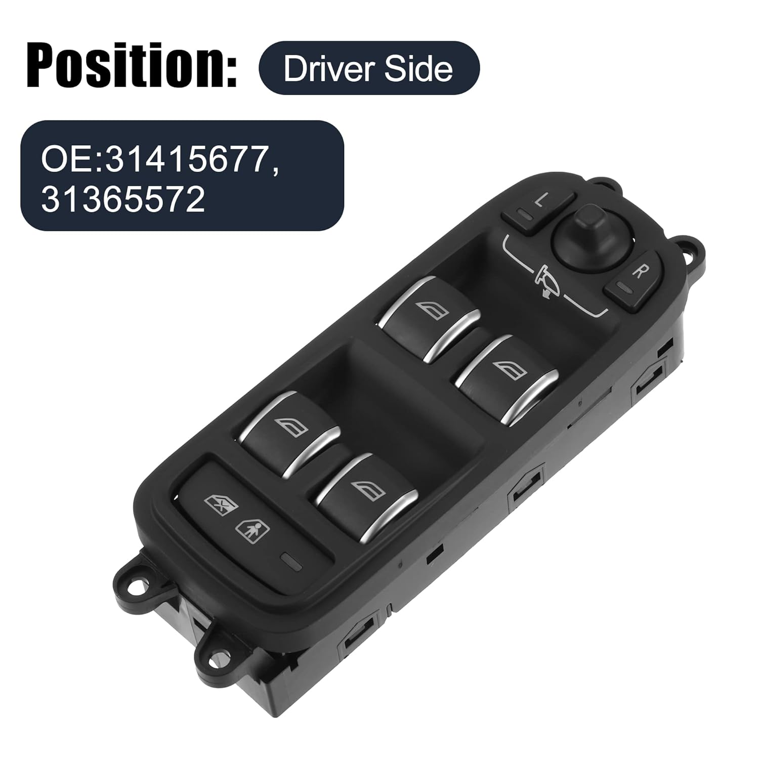 Master Power Window Switch Front Driver Side 31415677 XC60 S60