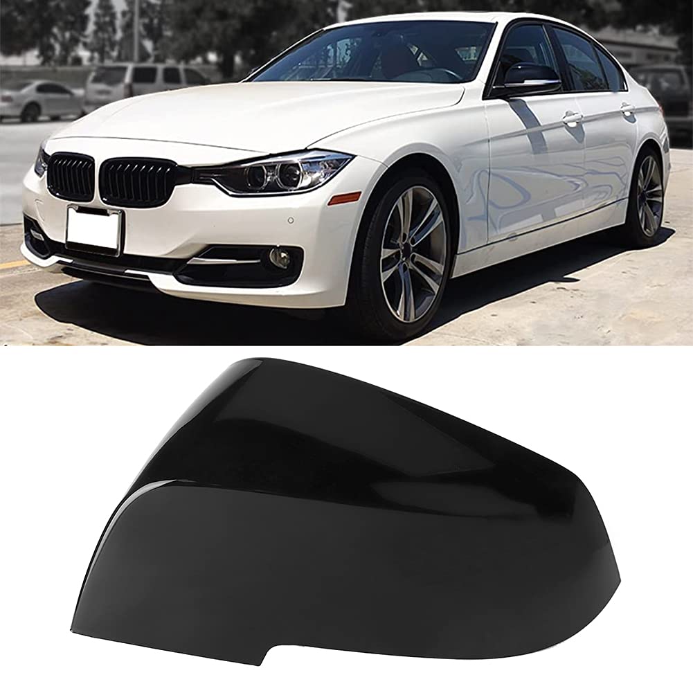 Side Mirror Upper Cover Glossy Black Left 51167292745 & Right 51167292746 Compatible With BMW F20/F30/F34/E84 (2012-2020) Tag No.63